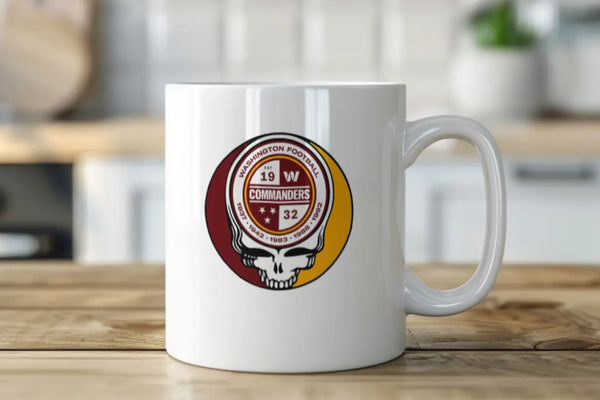 Grateful Dead - Washington Commanders Stealie 15 Ounce Coffee Mug - StealieShop